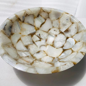 Lavabo de ágata marrón y blanca, colección de la mejor calidad para el hogar, decoración para sala de estar, fregadero para baño, área de lavado a mano al mejor precio - Product Image 1