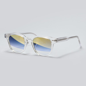 Lunettes de soleil rectangulaires à monture transparente, verres miroir, protection UV 100%, unisexe, mode décontractée, adulte - Product Image 4