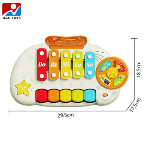 Jouet musical électrique d'éveil pour bébé, <span class=keywords><strong>piano</strong></span> en plastique, jouet xylophone à frapper - Product Image 2