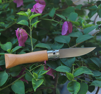 Couteau utilitaire pliant portable à ouverture manuelle avec verrouillage à anneau, couteau à fruits, manche en bois de hêtre, couteau de survie pour le camping en plein air, couteau de poche EDC