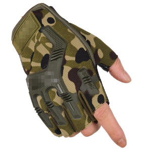 Guantes Tácticos DF de Microfibra de Medio Dedo para Deportes al Aire Libre, Camping, Tiro, Senderismo, Guantes de Motocicleta con Nudillos Duros de Goma - Product Image 1