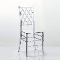 Chaise transparente en acrylique cristal haute brillance pour événements, légère et portable, idéale pour mariages et fêtes - Vente en gros usine