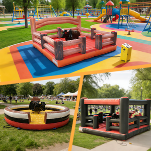 Toro mecánico inflable comercial personalizado de PVC para rodeo, máquina de toro loco para montar, en venta - Product Image 3
