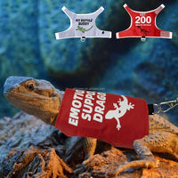 Harnais amusant imprimé pour lézard avec laisse anti-perte, gilet de promenade réglable pour reptile de taille moyenne
