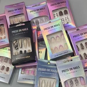 Boîte d'emballage personnalisée pour <span class=keywords><strong>faux</strong></span> <span class=keywords><strong>ongles</strong></span> – Étui de rangement vide sur mesure pour <span class=keywords><strong>ongles</strong></span> à presser – Taille, logo, motif, couleur et surface uniques - Product Image 1