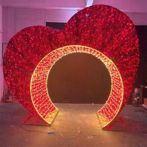 Boda al aire libre Centro comercial Atmósfera Animal de dibujos animados Decoración de Navidad Escultura LED gigante Arco <span class=keywords><strong>Guirnalda</strong></span> Linterna Luz de Navidad - Product Image 5