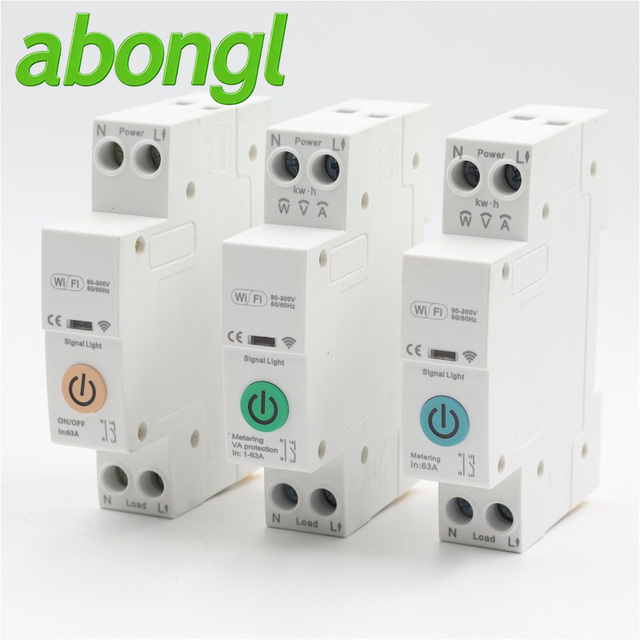 Tuya Wifi Smart Switch 40A Wireless Circuit Breaker Mini Plastic Mobile Phone Remote Control Voice Control Timing Power Abongl
