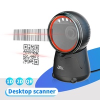 Escáner de presentación 2D manos libres JR T55, ángulo de escaneo de 30°, herramienta lectora de códigos QR CMOS Plug and Play para depósitos logísticos