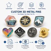 Pins métalliques personnalisés, plaqués or, argent, cuivre, logo personnalisé, badge en relief 3D, souvenir d'anniversaire d'entreprise