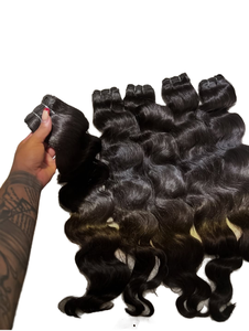 ผมต่อจากอินเดียผมคนจากผู้บริจาคเดี่ยว100% ผมแท้แท้ทอสองชั้น - Product Image 1