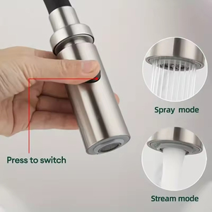 Rubinetto da Cucina Moderno Monocomando Monoforo in Acciaio Inox 304 con Beccuccio <span class=keywords><strong>Flessibile</strong></span> in Silicone Estraibile a Prezzo Conveniente - Product Image 5