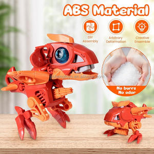 Factory Outlet 6 em 1 Modelos DeformationToys Robot DIY crianças educacionais Assembleia conjunto brinquedos dinossauro - Product Image 4