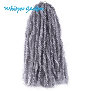 WhisperGarden Hot Sell 20 Inch 100g <span class=keywords><strong>Afro</strong></span> <span class=keywords><strong>Kinky</strong></span> Curly Twist Vlecht Haar Niet-brandbaar Hoge Temperatuur Vezel Marley Vlecht Haar Extensies - Product Image 3