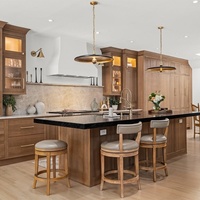 Muebles para el Hogar Modelo 2026, Muebles de Cocina de Madera Sólida, Materiales de Construcción Nuevos