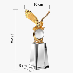 Prix du trophée sportif en verre de cristal fourni par le fabricant avec <span class=keywords><strong>logo</strong></span> personnalisé Golden Eagle Metal Crystal Crafts - Product Image 6