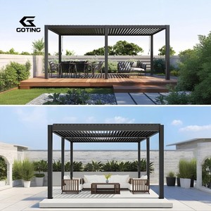 Pérgola Bioclimática Motorizada para Jardín Exterior, Impermeable, con Techo de Aluminio y Persianas Ajustables - Product Image 2