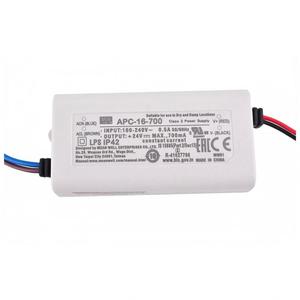 Alimentation à découpage MeanWell APC-16-700 16W à sortie unique 24V AC-DC, entrée 90-264VAC/127-400VDC, efficacité 89%, protection contre les courts-circuits - Product Image 2