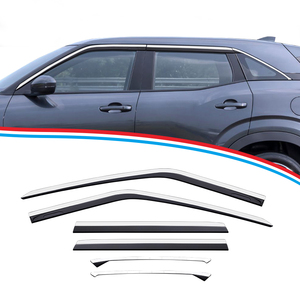 Deflettori per Finestrini in Acciaio Inox <span class=keywords><strong>Nero</strong></span>, Visiere per Porte, Protezione da Sole e Pioggia, Accessori Auto per Mitsubishi Xforce 2023- - Product Image 4