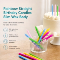 Bougies d'anniversaire arc-en-ciel personnalisées, 10 pièces, bougies de gâteau de couleur rose, jaune, bleu, vert pour mariage, nouvel an et fournitures de décoration de fête