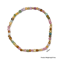 Perles de tourmaline arc-en-ciel naturelle, pierres précieuses authentiques, cristaux de guérison, bijoux chakra, perles cubiques facettées, bracelets 3x3mm