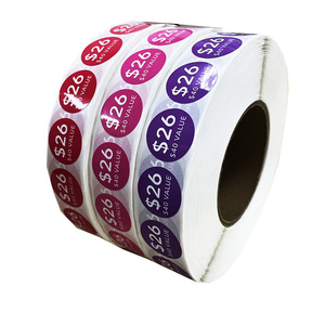 Tùy chỉnh vòng tròn giá nhãn Logo tiếp thị khuyến mại Vinyl bề mặt bóng dính nhãn sản phẩm in ấn và ghi nhãn - Product Image 1