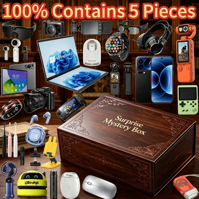 Includes 5 Pieces Wholesale Electronics 3C Lucky Mystery Box with 100% Surprise Novelty Smart 5G Smartphone Smart Watch Random
