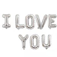 16 pouces je t'aime lettres feuille Alphabet ballons ensemble auto-gonflable pour anniversaire mariage saint valentin fête décoration