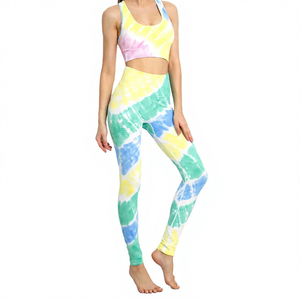 Ensembles de yoga pour femmes grande taille XL, haute qualité, style fitness sans couture, logo personnalisé, taille élastique, respirant, écologique, léger - Product Image 1
