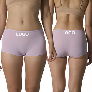 Culottes pour femmes SK1218, solides, fines, unies, teintes, confortables au quotidien, sans couture, en soie glacée, taille mi-haute, yoga, entrejambe antibactérien - Product Image 2