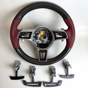 Customized Carbon Fiber Steering Wheel for Porsche 911 718 991 Cayenne Macan Boxster Panamera Old to New Aftermarket Retrofit - Product Image 5