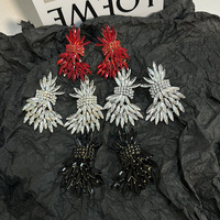 Boucles d'oreilles pendantes de luxe ChuYao en alliage plaqué or avec strass en forme de goutte d'eau, bijoux fantaisie pour femme
