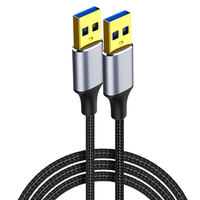 Câble d'extension en nylon tressé plaqué or USB3.0 5Gbps Super Fast Data Transfer USB A Male to Male/Female/USB C/Micro-B OTG Cord