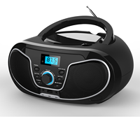 Reproductor de CD Portátil Personal, Radio FM, USB, Entrada AUX, Salida para Auriculares, Compatible con MP3, Sonido Nítido y Completo, Funciona con Corriente Alterna/Corriente Directa, para el Hogar