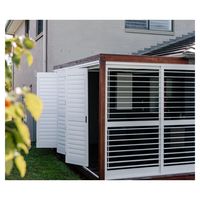 Système automatique de portes modernes en aluminium avec portes coulissantes à lamelles rétractables pour maison et villa Porte à lamelles