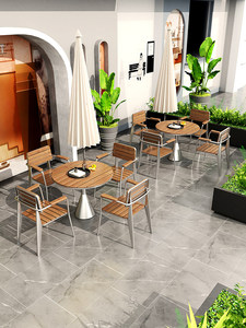 Outdoor Metal <strong>Table</strong> and Chair Set with Round <strong>Table</strong> Weather Resistant Iron Frame <strong>Garden</strong> Small Tavern Restaurant Furniture Set - Product Image 1