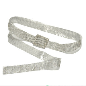 <span class=keywords><strong>Ceinture</strong></span> de taille en alliage de zinc 120 cm, ornée de strass étincelants or/argent, pour tenue de soirée en boîte de nuit - Product Image 5