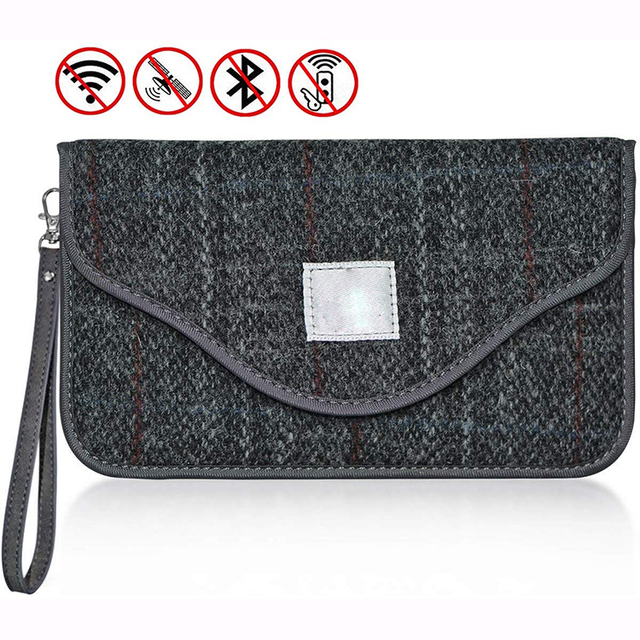 Felt Material Rfid Phone Bag  Rfid Car Key Blocking Pouch Car Key s Ignal Blocking Bag Faraday Bag