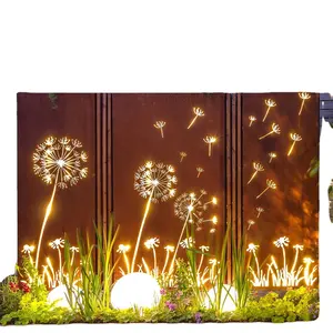 Laser cut decorate private fittings custom for size curved composite corten steel garden corrugated aluminum fence sheets