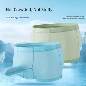 Slip Uomo Traspirante in Seta Ghiaccio con Sacchetto Separato per Supporto e Sollevamento dello Scroto - Comfort Effetto Nudo - Ingrosso - Product Image 4
