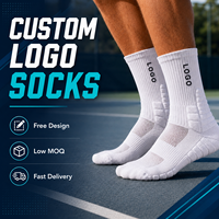 Chaussettes de sport personnalisées avec logo, chaussettes de sport à usage quotidien, chaussettes rembourrées pour l'entraînement léger et les tenues décontractées
