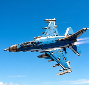 Puzzle 3D in Legno Personalizzato Dettagliato di Aereo da Combattimento, Gioco di Logica Interattivo per Esposizione Decorativa - Product Image 4