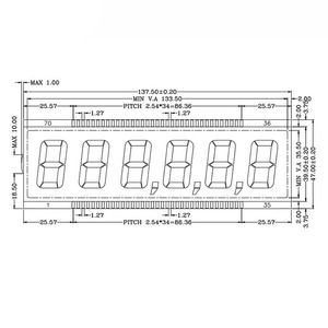 Módulo de Pantalla LCD Personalizado de 6 Dígitos y 7 Segmentos, 70 Pines, para Dispensador ET-S4948, Módulo de Pantalla LCD Personalizado de 6 Dígitos, Pantalla LCD de 7 Segmentos - Product Image 6