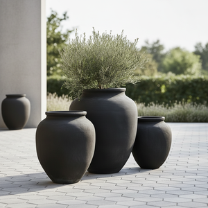 Set di Fioriere Ovali in Fibra di Vetro Personalizzate, Fioriere per Centri Commerciali all'Ingrosso, Grandi Fioriere Sferiche per Interni ed Esterni - Product Image 6