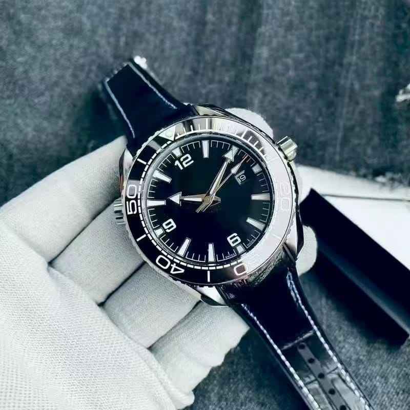 Black leather belt [high-end ceramic  circle]