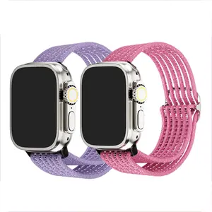 2024 New Design Magnetic Buckle 20 22 38 40 41 42 44 45 49mm Nylon Watch Strap New Nylon Sports Band For Apple Watch