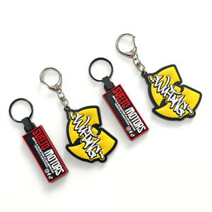 可定制聚氯乙烯钥匙扣商务礼品廉价促销 '谢谢' 带标志产品 - Product Image 1