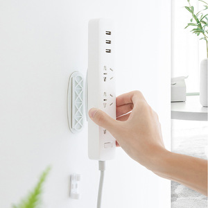 Soporte ovalado para regleta de enchufes, montado en la pared, desmontable, para gestión de cables detrás de puertas y en paredes - Product Image 3