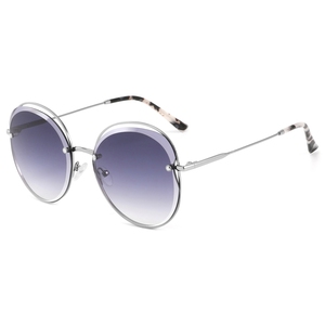 Gafas de Sol Redondas con Marco Metálico, Lentes Degradadas, Estilo Retro Unisex, Ligeras, para Uso Casual - Product Image 1