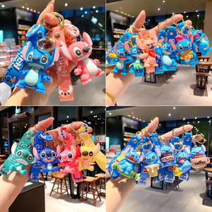 Anime 3D phim hoạt hình mặt dây chuyền phụ kiện dễ thương Lilo khâu Keychain trong Silicone bán buôn Keyring cao su khâu Keychain - Product Image 2