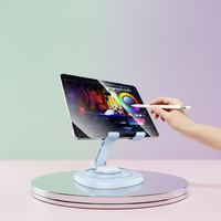 Nouveau support de téléphone portable pour le football 360 °   Support de tablette iPad pliable en métal rotatif, support de téléphone de bureau pour diffusion en direct